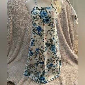 Floral summer short mid  dress